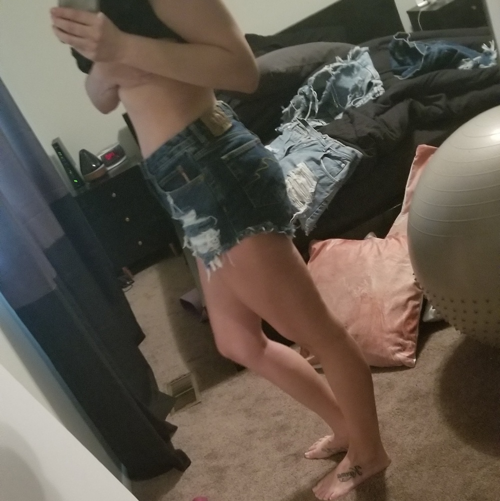 BONGO | High Waist Denim Cutoff Shorts | 11 - Picture 7 of 8
